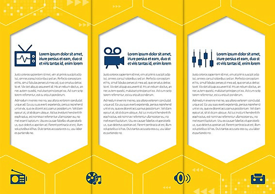 PSD 템플릿 편집 표지디자인 북디자인 출판디자인 내지 음악 리플렛 컬러 백그라운드 북커버 음표 3단접지 프레임 팜플렛 사람없음 라이프 픽토그램 노란색 텔레비전 소리 카세트테이프 볼륨 영화 라디오 테이프 이미지템플릿 기호 문화예술 문구용품 생활 전자제품 파일형식