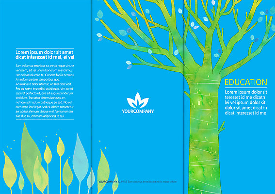 PSD 나무 식물 템플릿 편집 표지디자인 북디자인 출판디자인 교육 표지 리플렛 컬러 백그라운드 잎 북커버 3단접지 나뭇잎 팜플렛 사람없음 초록색 파란색 새싹 이미지템플릿 파일형식