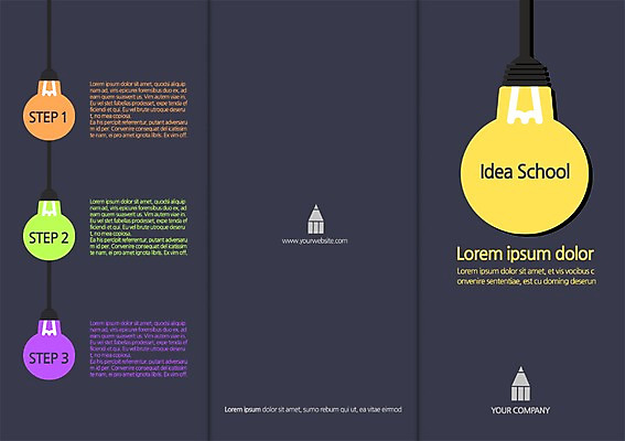 PSD 템플릿 편집 표지디자인 북디자인 출판디자인 교육 표지 리플렛 백그라운드 북커버 전구 3단접지 학교 팜플렛 사람없음 연필 스텝 이미지템플릿 학용품 필기구 파일형식