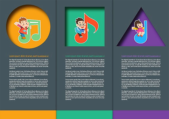 PSD 템플릿 편집 표지디자인 북디자인 출판디자인 여자 어린이교육 교육 남자 내지 어린이 음악 리플렛 백그라운드 북커버 음표 3단접지 사람 소녀 소년 팜플렛 세명 음악교육 8분음표 16분음표 4분음표 어린이만 이미지템플릿 기호 문화예술 파일형식