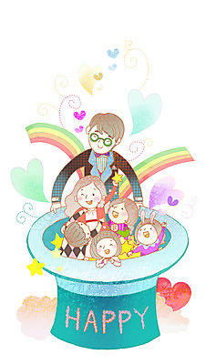 PSD 모자 여자 남자 딸 행복 별 아들 어린이 무지개 일러스트 가족 엄마 함께함 웃음 사람 소녀 소년 여러명 상반신 성인 부모 화목 마술 자녀 하트 아빠 다자녀 다자녀가족 국내일러스트 자연요소 모양 잡화 감정 다수 컨셉 관계 표정 파일형식