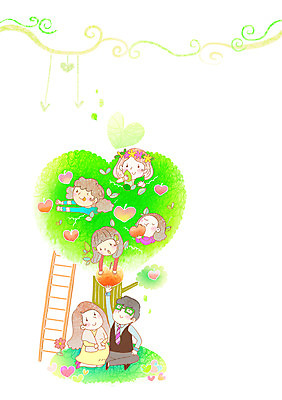 전신 PSD 나무 식물 여자 남자 꽃 딸 행복 아들 어린이 일러스트 사다리 가정 가족 엄마 함께함 웃음 사람 앉기 소녀 소년 여러명 성인 부모 화목 자녀 하트 아빠 다자녀 다자녀가족 국내일러스트 모양 감정 다수 컨셉 관계 모션 표정 도구 파일형식