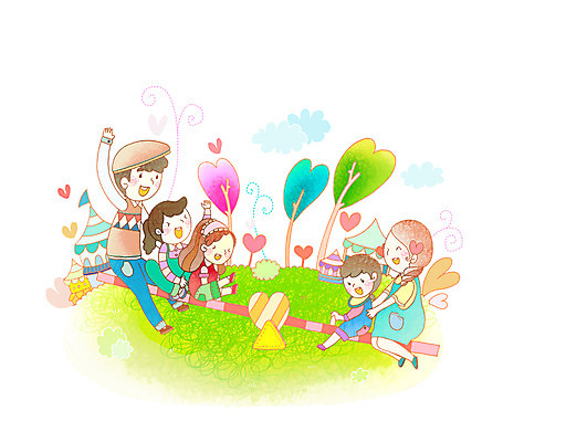 전신 PSD 나무 식물 여자 남자 딸 행복 어린이 일러스트 가정 가족 엄마 함께함 웃음 사람 앉기 소녀 잔디 여러명 성인 부모 화목 자녀 아빠 놀이기구 천막 다자녀 시소 다자녀가족 국내일러스트 감정 다수 컨셉 관계 모션 표정 파일형식