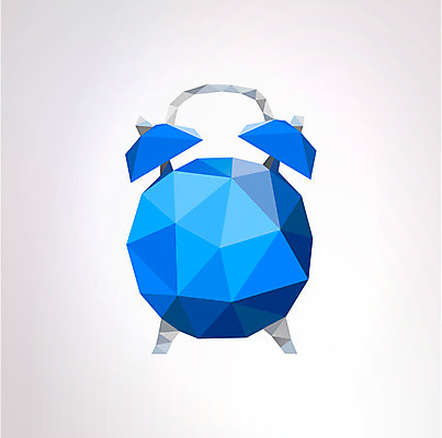 아이콘 시계 컬러 백그라운드 무늬 패턴 입체아이콘 사람없음 파란색 자명종 삼각형 입체 오브젝트 탁상시계 2D아이콘 AI파일 도형 알람 파일형식 벡터