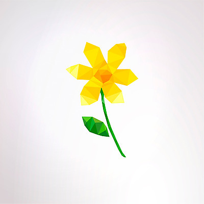 식물 아이콘 꽃 컬러 백그라운드 한송이 무늬 패턴 입체아이콘 사람없음 노란색 삼각형 입체 2D아이콘 AI파일 도형 1 송이 파일형식 벡터