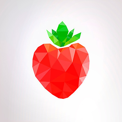 아이콘 컬러 백그라운드 무늬 패턴 과일 딸기 입체아이콘 사람없음 빨간색 삼각형 입체 2D아이콘 AI파일 도형 파일형식 벡터