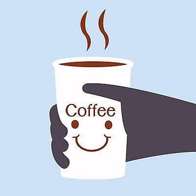 EPS 해외이미지 손 감정 얼굴 커피 백그라운드 일러스트 휴식 컵 표현 시간 뜨거움 주기 상쾌 보여주기 해외202004 해외일러스트 식기 음료 컨셉 모션 신체부위 파일형식 벡터 이미지허브