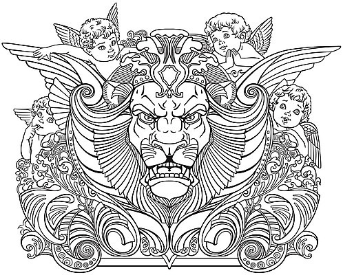 EPS 해외이미지 동물 일러스트 자연 왕관 천사 흑백 경비 그래픽 장식 힘 화려 중세 보호 사자 왕 문신 윤곽 패기 해외202004 해외일러스트 컨셉 포유류 촬영기법 안전 자신감 역사 생태계 파일형식 벡터 이미지허브