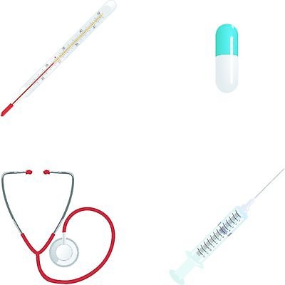 EPS 해외이미지 일러스트 청진기 주사기 세트 공구 오브젝트 예방접종 해외202004 해외일러스트 의료기기 도구 접종 파일형식 벡터 이미지허브