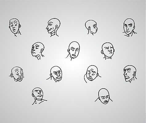 EPS 해외이미지 캐릭터 남자 감정 얼굴 선 일러스트 종류 소년 세트 머리 검은색 힘 외침 분노 표현 낙서 만화 스케치 수집 고민 그림 클립 손그림 충격 부정적 비명 캐리커처 해외202004 해외일러스트 일러캐릭터 어린이 컬러 미술 사람 신체부위 소리 파일형식 벡터 이미지허브