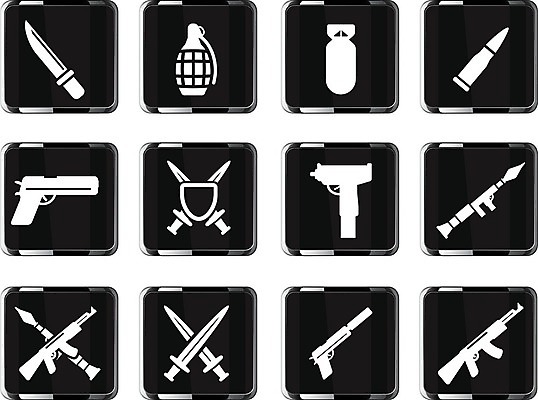 EPS 해외이미지 일러스트 권총 총 칼 폭격 발사 폭탄 전쟁 육군 총알 수류탄 해외202004 해외일러스트 무기 군대 공격 폭발물 파일형식 벡터 이미지허브