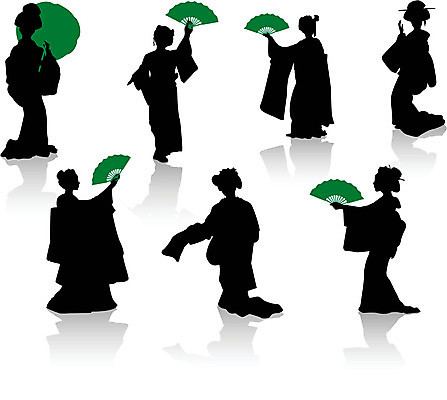 EPS 해외이미지 전통 드레스 옷 여자 실루엣 아시아 문화 포즈 이동 일러스트 미술 사람 동양인 인종 초록색 유행 일본 검은색 침묵 댄서 부채 화려 의식 우아함 그늘 기모노 실크 가발 장면 목 동쪽 게이샤 해외202004 해외일러스트 직업 나라 컬러 컨셉 문화예술 촬영기법 신체부위 소리 직물 일본전통의상 방향 파일형식 벡터 이미지허브