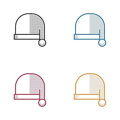 EPS 해외이미지 디자인 옷 컨셉 크리스마스 일러스트 휴가 털 장식 머리 축제 축하 12월 만화 모피 묘사 캡모자 클라우스 크리스마스배경 해외202004 해외일러스트 모자_잡화 기념일 백그라운드 신체부위 날짜 파일형식 벡터 이미지허브