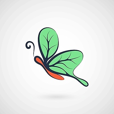 EPS 해외이미지 모양 템플릿 디자인 나비 컨셉 일러스트 비즈니스 자연 추상 초록색 상점 스파 심볼 사인 에코 엘리먼트 해외202004 해외일러스트 컬러 곤충 무늬 환경 생태계 파일형식 벡터 이미지허브
