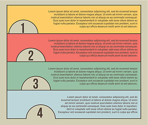 EPS 해외이미지 디자인 일러스트 비즈니스 사람없음 숫자 사각형 인포그래픽 정보 단계 순서 목차 해외202004 해외일러스트 도형 문자 파일형식 벡터 이미지허브