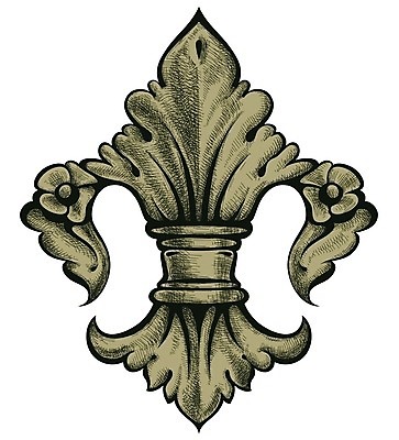 EPS 해외이미지 모양 디자인 백그라운드 컨셉 곡선 일러스트 추상 장식 중세 백합 묘사 복고 비네팅 옛날 스타일 해외202004 해외일러스트 꽃 선 무늬 촬영기법 역사 파일형식 벡터 이미지허브