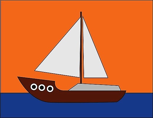 EPS 해외이미지 파도 바다 줄기 여행 백그라운드 오렌지 일러스트 자연 항해 강 갈색 흰색 보트 그림 돛 아크릴 해외202004 해외일러스트 식물 컬러 배_교통 과일 재질 생태계 파일형식 벡터 이미지허브