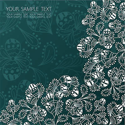 EPS 해외이미지 꽃 백그라운드 잎 라인일러스트 일러스트 타이포그라피 사람없음 빈티지 청록색 해외202004 해외일러스트 식물 문자 컬러 컨셉 파일형식 벡터 이미지허브