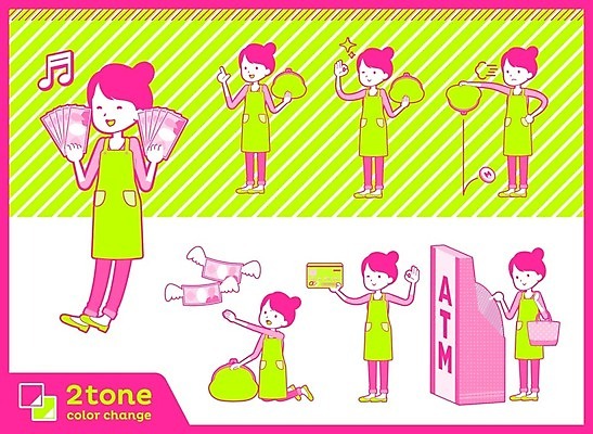 EPS 해외이미지 전신 여자 분홍색 돈 일러스트 엄마 들기 여러명 성인 초록색 금융 경제 쇼핑 세트 동전 앞치마 저축 신용카드 재산 OK 즐거움 주부 동전지갑 ATM 성인여자만 해외202004 해외일러스트 감정 컬러 다수 가족 모션 사람 손짓 지갑 여자만 성인만 파일형식 벡터 이미지허브