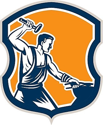 EPS 해외이미지 남자 산업 일러스트 노동자 그래픽 몸무게 망치 무역 복고 방패 펜치 판매원 고립 대장장이 해외202004 해외일러스트 직업 사람 공구 파일형식 벡터 이미지허브