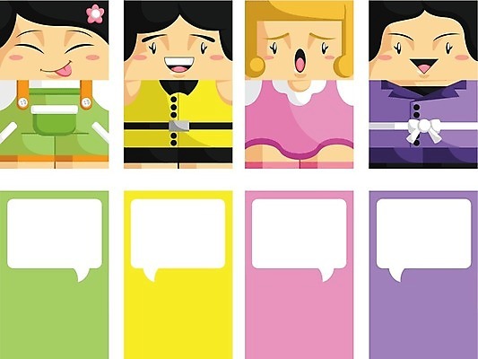 EPS 해외이미지 템플릿 캐릭터 디자인 드레스 여자 어린이 셔츠 일러스트 비즈니스 명함 미소 사람 세트 컬러풀 표현 신용카드 만화 수집 아바타 스타일 해외202004 해외일러스트 일러캐릭터 옷 컬러 상의 표정 금융 파일형식 벡터 이미지허브