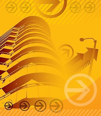 EPS 해외이미지 백그라운드 일러스트 모션 화살 거리 힙합 야외 건물 사무실 노란색 도시 원형 주차 전진 해외202004 해외일러스트 도형 건축물 음악 컬러 비즈니스 파일형식 벡터 이미지허브