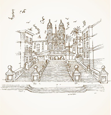 EPS 해외이미지 손 디자인 유럽 여행 지도 일러스트 건축양식 건물 그래픽 연필 탑 이탈리아 도시 스페인 로마 그림 광장 단계 고립 로마인 스페인어 해외202004 해외일러스트 건축물 건축 나라 학용품 인종 신체부위 필기구 파일형식 벡터 이미지허브