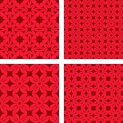 EPS 해외이미지 모양 디자인 백그라운드 패턴 일러스트 벽지 추상 미술 그래픽 장식 빨간색 세트 직물 질감 복고 대칭 무한 해외202004 해외일러스트 컬러 무늬 문화예술 파일형식 벡터 이미지허브