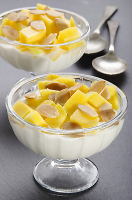 포토 JPG 해외이미지 음식 과일 유리 디저트 사람없음 노란색 숟가락 회색 흰색 사발 달콤 굽기 큐브 아몬드 유리그릇 망고 요거트 석판 해외202004 해외포토 그릇 컬러 재질 유제품 수저 견과류 사기그릇 맛 구이 열대과일 파일형식 이미지허브