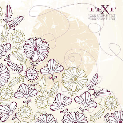 EPS 해외이미지 꽃 선 백그라운드 꽃무늬 일러스트 텍스트 프레임 사람없음 엘리먼트 해외202004 해외일러스트 식물 무늬 파일형식 벡터 이미지허브