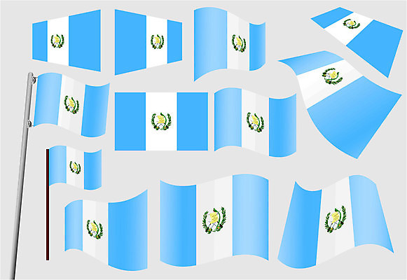 EPS 해외이미지 배너 일러스트 목재 파란색 세트 금속 흰색 깃발 중앙아메리카 수집 심볼 사인 깃대 고립 과테말라 표준 정확 해외202004 해외일러스트 나무 컬러 컨셉 재료 재질 아메리카 파일형식 벡터 이미지허브