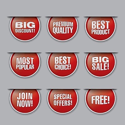EPS 해외이미지 디자인 배너 스티커 일러스트 텍스트 버튼 빨간색 세트 꼬리표 라벨 세일 쪽지 원형 메시지 상품 수집 사인 배지 광택 승진 특별함 제의 해외202004 해외일러스트 도형 컬러 컨셉 프레임 파일형식 벡터 이미지허브