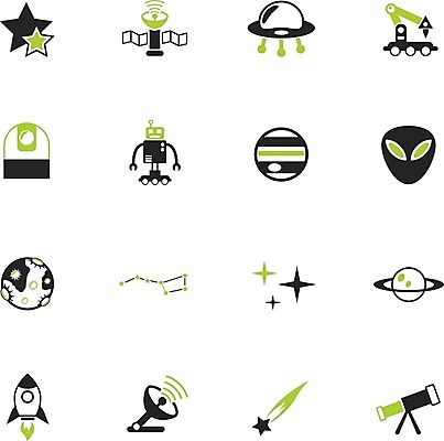 EPS 해외이미지 별 일러스트 우주 망원경 별자리 행성 인공위성 로켓 외계인 달 심볼 로봇 UFO 전망대 토성 목성 해외202004 해외일러스트 자연요소 통신 미확인물체 파일형식 벡터 이미지허브