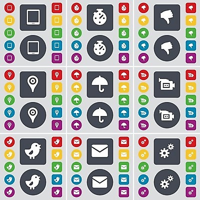 EPS 해외이미지 디자인 일러스트 우산 조류 버튼 빨간색 초록색 파란색 컴퓨터 세트 태블릿 노란색 디지털 자료 회색 정보 원형 메시지 플랫 심볼 사인 정사각형 심플 기어 멀티미디어 고립 소프트웨어 싫은 초시계 해외202004 해외일러스트 도형 동물 시계 컬러 전자제품 스마트기기 파일형식 벡터 이미지허브