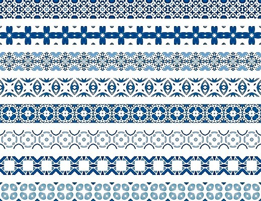 EPS 해외이미지 전통 디자인 선 패턴 일러스트 벽지 추상 장식 파란색 세트 흰색 8 포르투갈 타일 묘사 스페인어 아라베스크 엘리먼트 튀니지 해외202004 해외일러스트 유럽 컬러 무늬 아프리카 숫자 파일형식 벡터 이미지허브