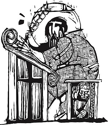 EPS 해외이미지 교육 종교 일러스트 잉크 스터디 펜 성경 기록 중세 성직자 승려 수도원 깃털펜 목판화 해외202004 해외일러스트 종교용품 학습 필기구 역사 파일형식 벡터 이미지허브