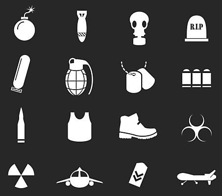 EPS 해외이미지 디자인 별 무기 일러스트 그래픽 장식 세트 총 로켓 흰색 헬멧 폭탄 수집 심볼 군용 전쟁 탱크 육군 대포 병정 총알 수류탄 해외202004 해외일러스트 자연요소 컬러 군대 보호장비 폭발물 파일형식 벡터 이미지허브