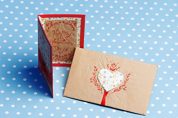 포토 JPG 해외이미지 종이 봉투 발렌타인데이 선물 사랑 사람없음 장식 빨간색 파란색 사무실 쪽지 물방울무늬 공백 하트 신용카드 메시지 편지 시트 핸드메이드 해외202004 해외포토 모양 감정 컬러 무늬 비즈니스 데이이벤트 금융 파일형식 이미지허브