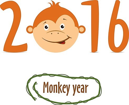 EPS 해외이미지 동물 행복 백그라운드 일러스트 장난 포유류 새해 미소 그래픽 흰색 원숭이 플랫 만화 코믹 침팬지 고립 바보 해외202004 해외일러스트 감정 컬러 표정 파일형식 벡터 이미지허브