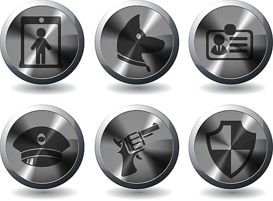 EPS 해외이미지 클립아트 디자인 일러스트 안전 세트 장비 권총 총 개 보호 심볼 사인 보안 감시 방패 경호원 보안장치 경고문 증명서 해외202004 해외일러스트 직업 무기 컨셉 포유류 경고 파일형식 벡터 이미지허브