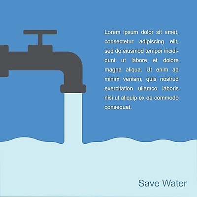 EPS 해외이미지 디자인 실루엣 백그라운드 컨셉 일러스트 자연 물 파란색 환경 흐름 떨어짐 싱크대 수도꼭지 해외202004 해외일러스트 자연요소 컬러 촬영기법 개수대 생태계 파일형식 벡터 이미지허브