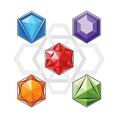 EPS 해외이미지 일러스트 흰색 크리스탈 보석 심볼 사인 다이아몬드 육각형 사파이어 해외202004 해외일러스트 도형 컬러 광석 파일형식 벡터 이미지허브