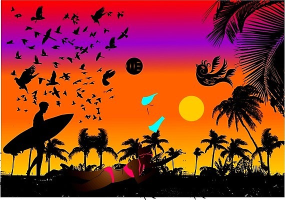 EPS 해외이미지 전신 여자 실루엣 일러스트 모션 조류 하늘 사람 풍경 성인 두명 여름 야자수 태양 일몰 서핑보드 뜨거움 서핑 그라데이션 서퍼 성인만 해외202004 해외일러스트 자연요소 나무 동물 계절 운동선수 촬영기법 노을 수상스포츠 보드_스포츠 파일형식 벡터 이미지허브