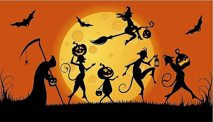 EPS 해외이미지 실루엣 백그라운드 일러스트 호박 그림자 파티 검은색 어둠 할로윈 달 등불 축하 무서움 악마 빗자루 마녀 거미 박쥐 호러 해외202004 해외일러스트 자연요소 감정 컬러 곤충 컨셉 채소 포유류 조명 촬영기법 이벤트 청소도구 공포 파일형식 벡터 이미지허브
