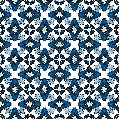 EPS 해외이미지 전통 디자인 패턴 일러스트 벽지 추상 장식 파란색 흰색 포르투갈 타일 묘사 정사각형 모자이크 스페인어 아라베스크 엘리먼트 튀니지 해외202004 해외일러스트 도형 유럽 컬러 무늬 아프리카 파일형식 벡터 이미지허브