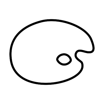 EPS 해외이미지 교육 컨셉 일러스트 수채화 미술 그래픽 검은색 페인트 기구 공구 붓 업무 그리기 팔레트 미술관 스케치 심볼 오브젝트 그림 예술가 페인트붓 화가 조립 해외202004 해외일러스트 직업 컬러 모션 문화예술 도구 작업 파일형식 벡터 이미지허브