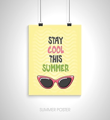 EPS 해외이미지 디자인 포스터 일러스트 매달리기 타이포그라피 사람없음 선글라스 노란색 줄무늬 서류집게 해외202004 해외일러스트 문자 안경 컬러 무늬 모션 집게 파일형식 벡터 이미지허브