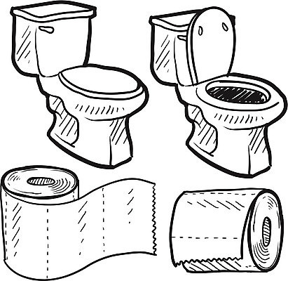 EPS 해외이미지 종이 일러스트 욕실 뚜껑 조직 위생 낙서 스케치 화장실 그림 롤 일반 고립 백자 변기통 해외202004 해외일러스트 미술 도자기 파일형식 벡터 이미지허브