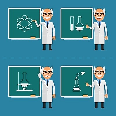 EPS 해외이미지 직업 캐릭터 남자 과학 컨셉 일러스트 실험 미술 사람 성인 교사 교수 칠판 의사 실험실 플랫 과학자 고립 옛날 화학물질 화학자 해외202004 해외일러스트 일러캐릭터 문화예술 의료진 화학 학자 파일형식 벡터 이미지허브
