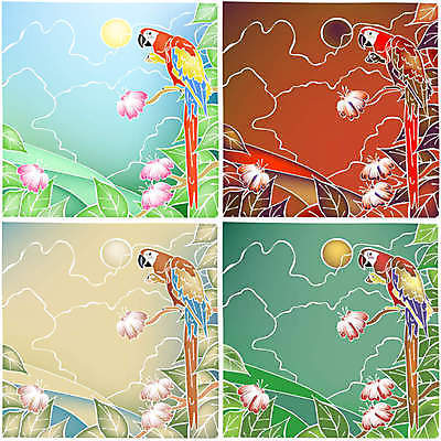 EPS 해외이미지 동물 야생동물 일러스트 자연 조류 앉기 풍경 그래픽 세트 컬러풀 공백 수집 앵무새 진홍색 서식지 내추럴 카피스페이스 해외202004 해외일러스트 컬러 모션 빨간색 생태계 파일형식 벡터 이미지허브